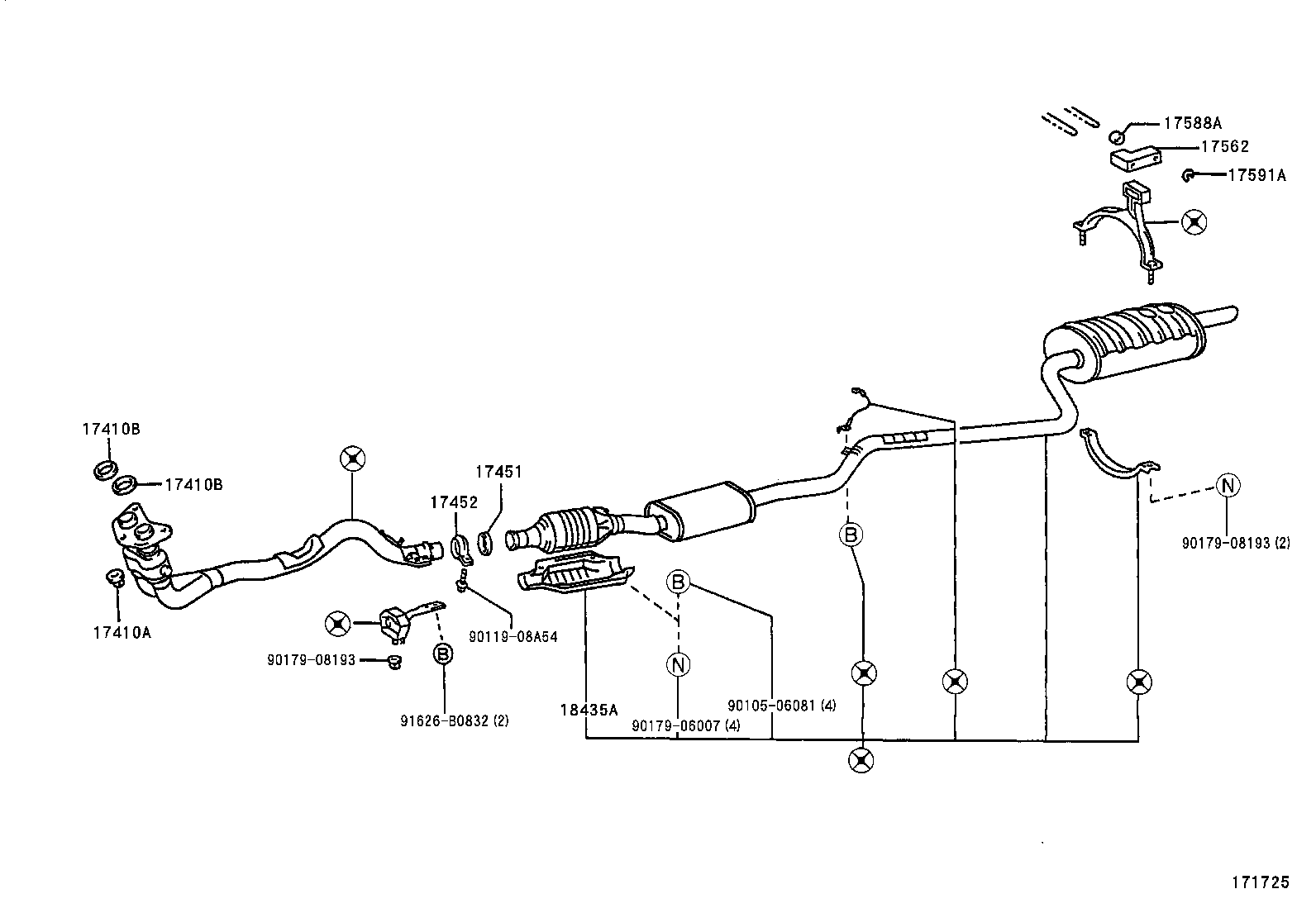 17430-11631 PIPE ASSY, EXHAUST, TAIL product image