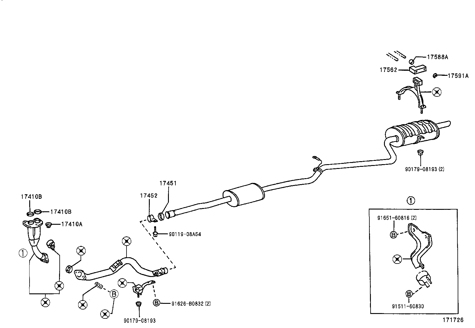 17430-11631 PIPE ASSY, EXHAUST, TAIL product image