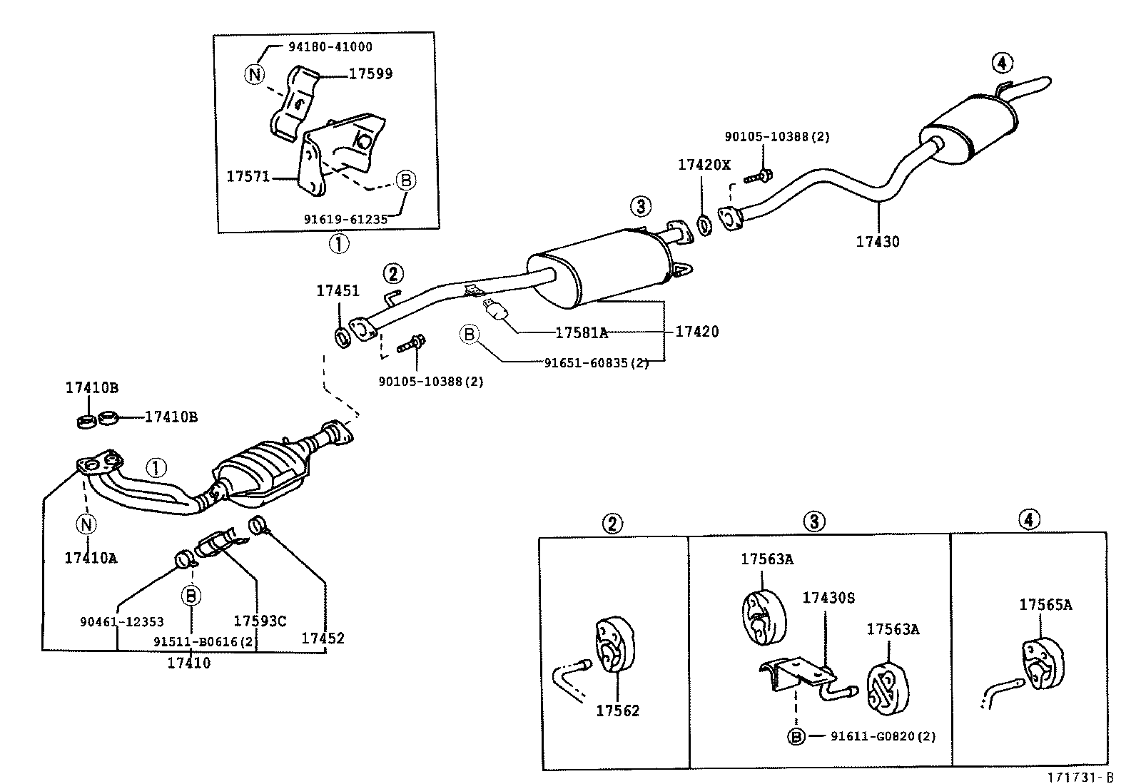 17430-30020 PIPE ASSY, EXHAUST, TAIL product image