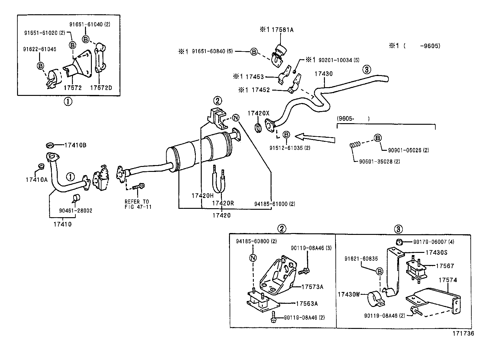 17420-58880 PIPE ASSY, EXHAUST, CENTER product image