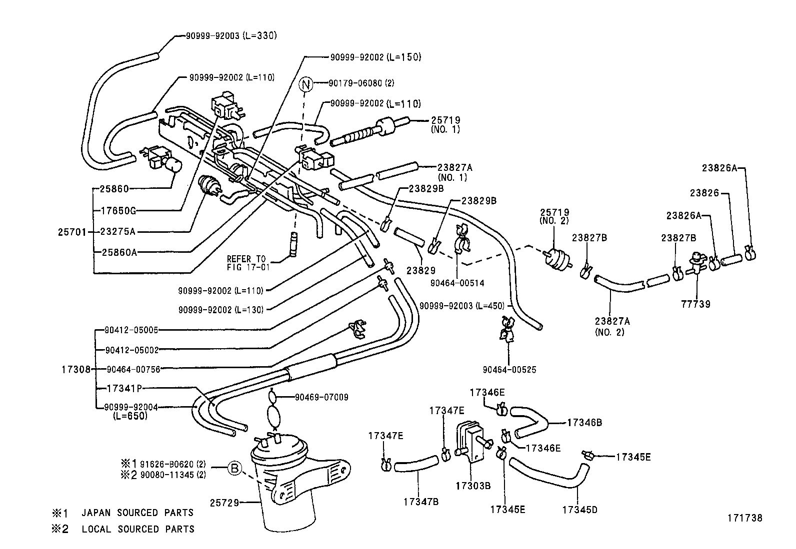17341-20020 HOSE, AIR, NO.1 product image