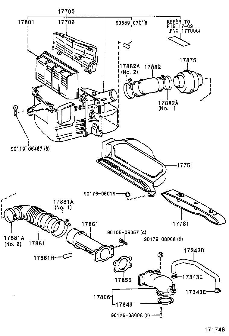 17700-54840 CLEANER ASSY, AIR product image