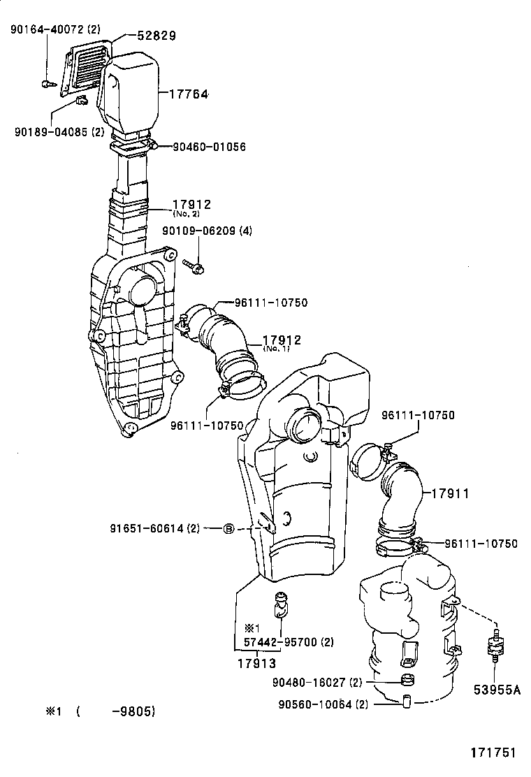 17705-67010 CAP SUB-ASSY, AIR CLEANER product image