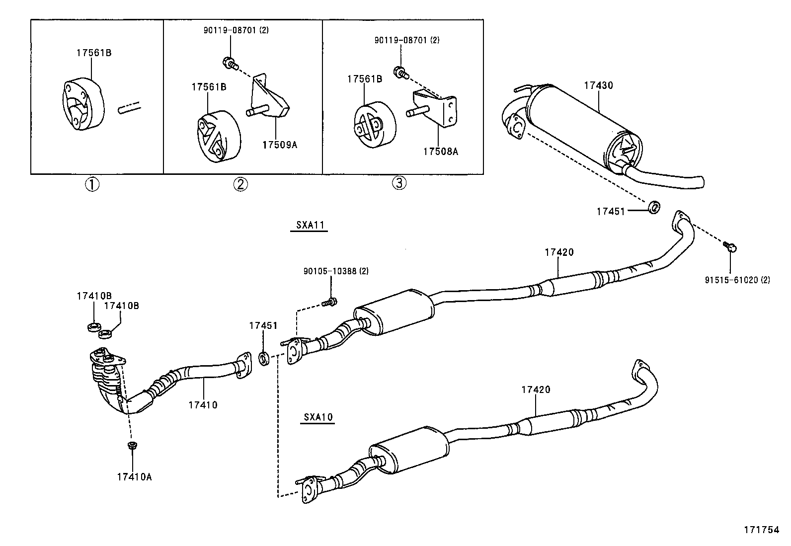 17410-7A620 PIPE ASSY, EXHAUST, FRONT product image