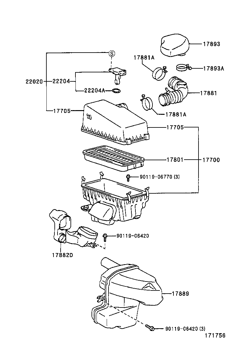 17700-74621 CLEANER ASSY, AIR product image
