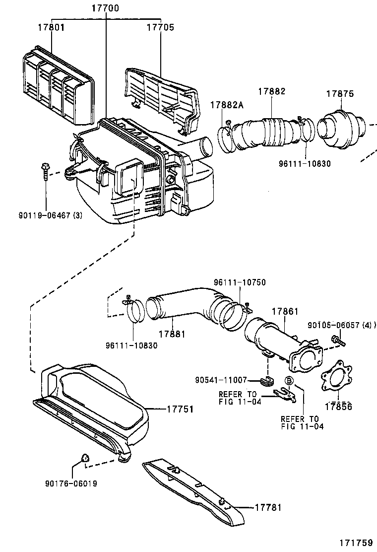 17700-54840 CLEANER ASSY, AIR product image