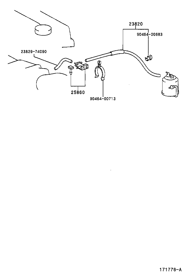 23820-22010 HOSE ASSY, FUEL VAPOR FEED product image