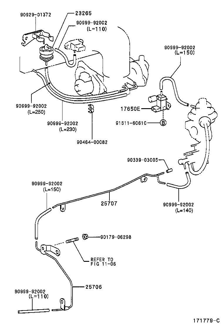 23827-75200 HOSE, FUEL VAPOR FEED, NO.2 product image