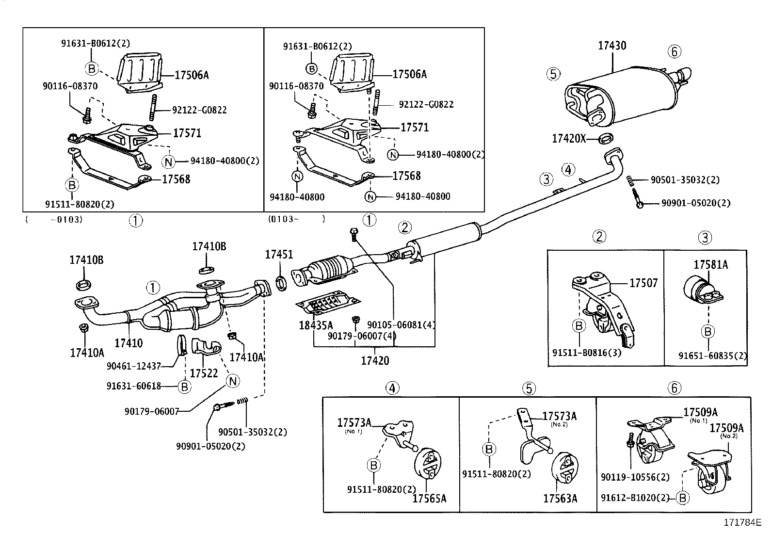 17420-20150 PIPE ASSY, EXHAUST, CENTER product image