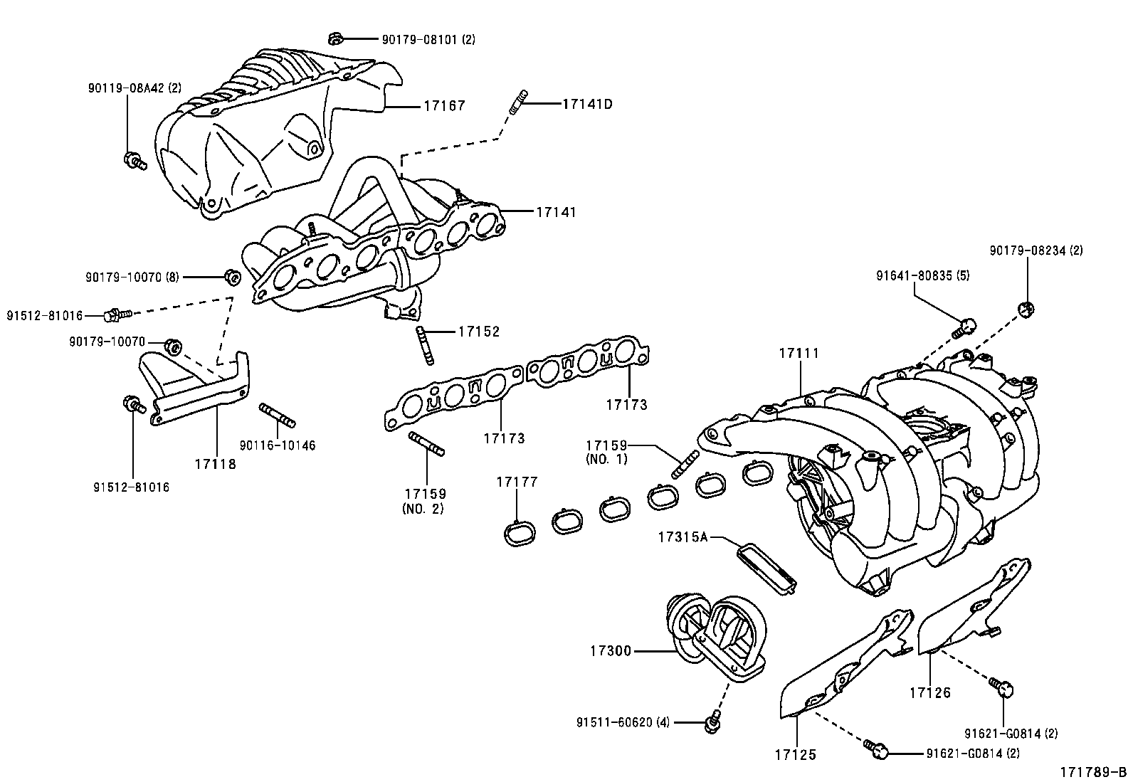 17101-79015 MANIFOLD, INTAKE product image
