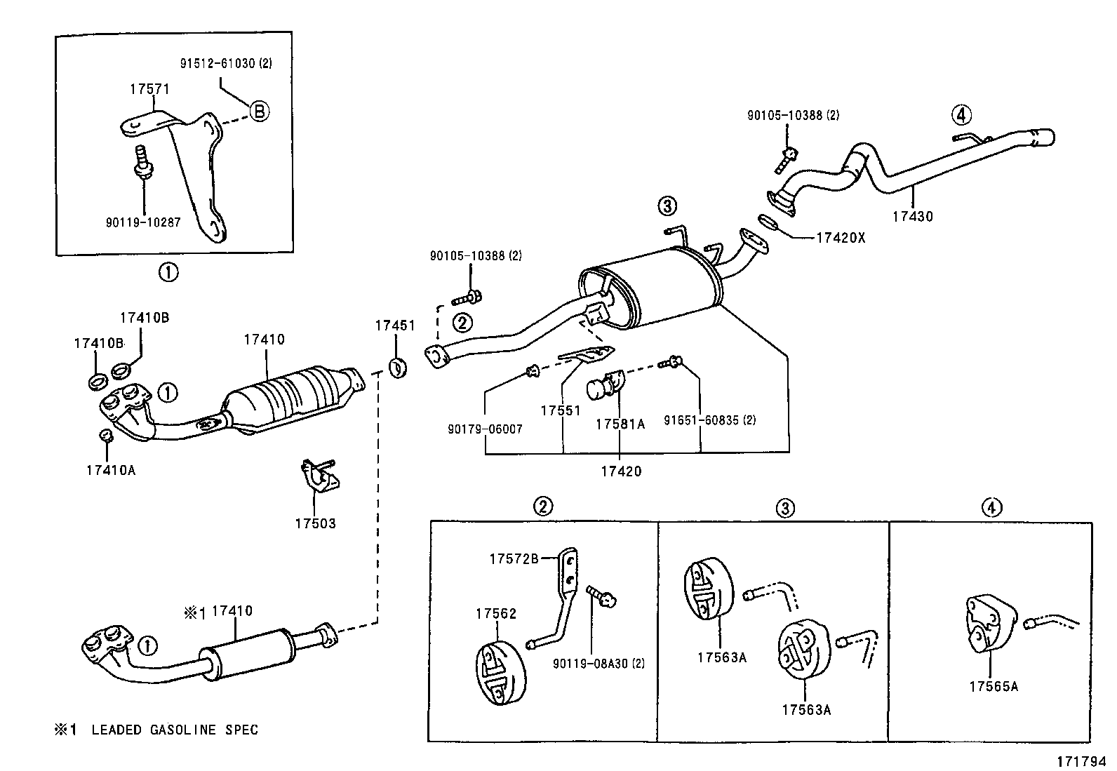 17405-75230 PIPE ASSY, EXHAUST, TAIL product image
