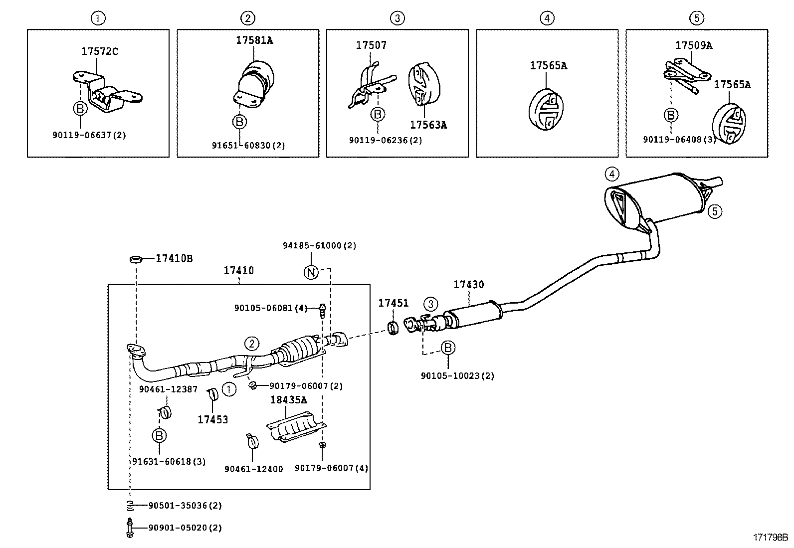 17410-7A780 PIPE ASSY, EXHAUST, FRONT product image