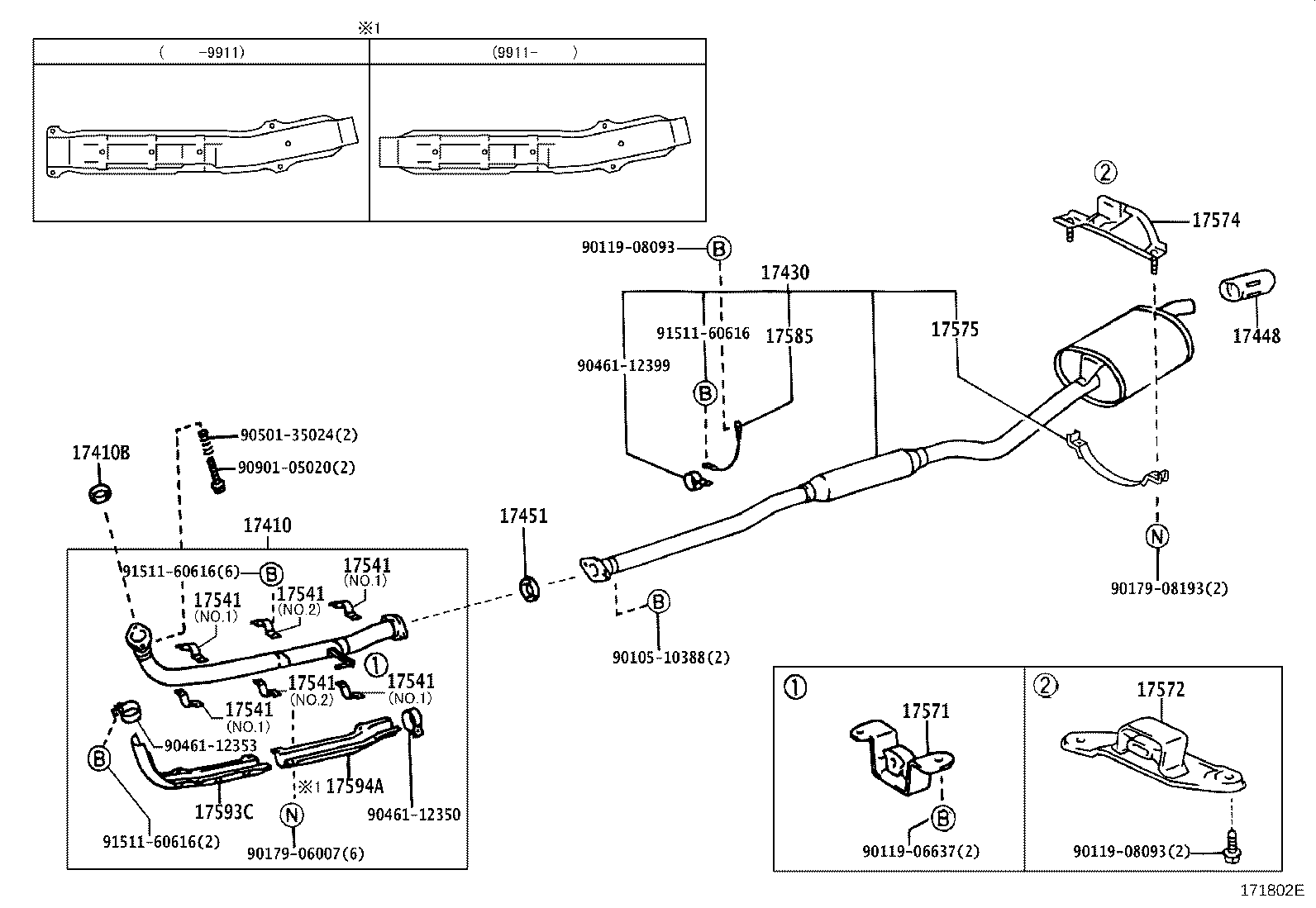 17430-28440 PIPE ASSY, EXHAUST, TAIL product image