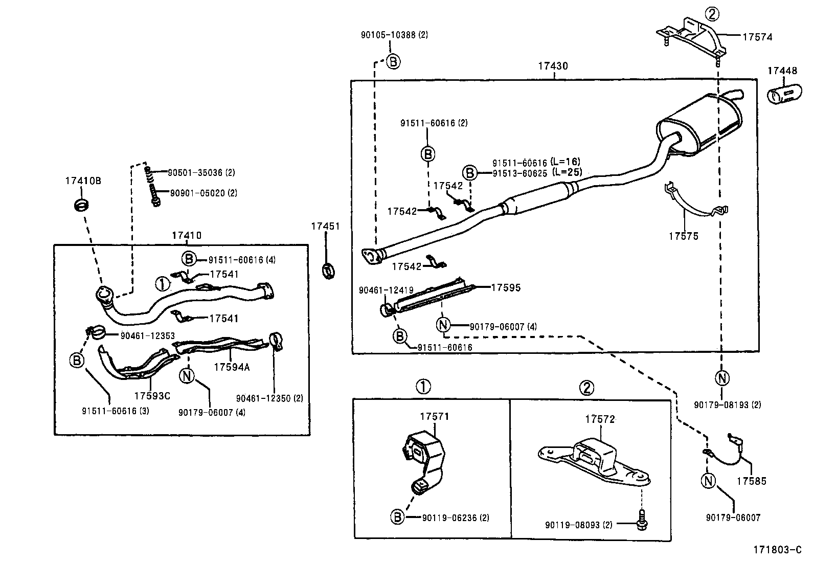 17430-28440 PIPE ASSY, EXHAUST, TAIL product image