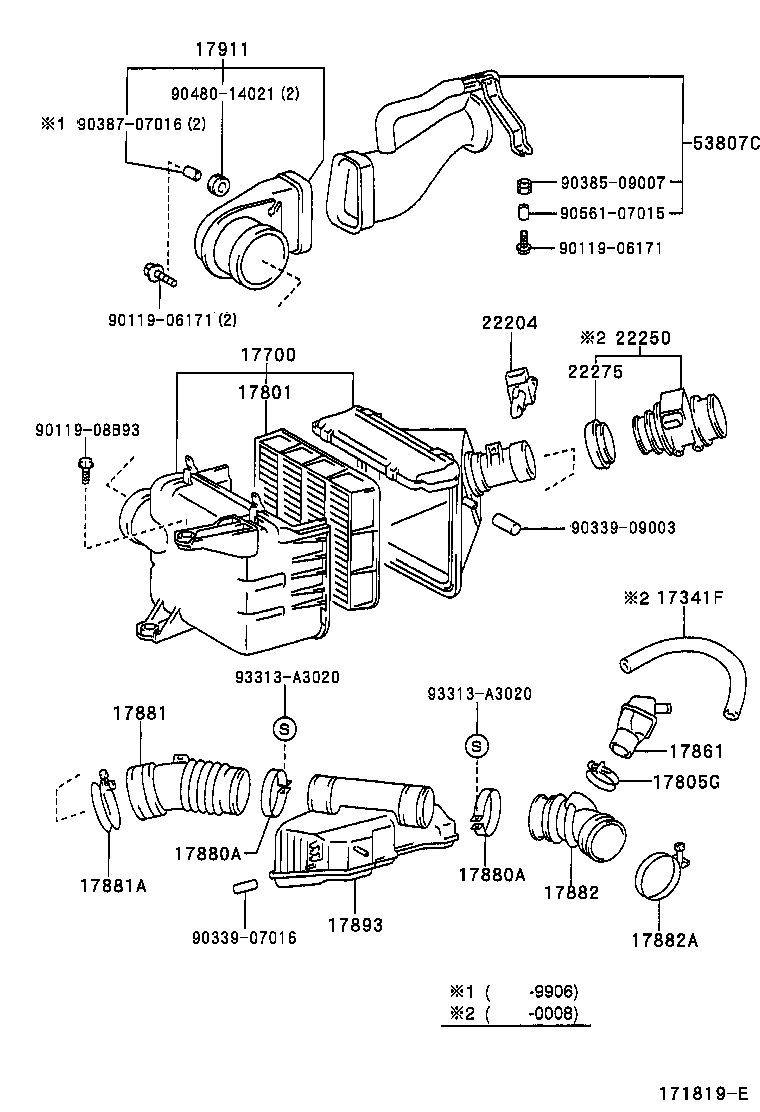 53154-35010 GUIDE, RADIATOR GRILLE SIDE AIR, LH product image