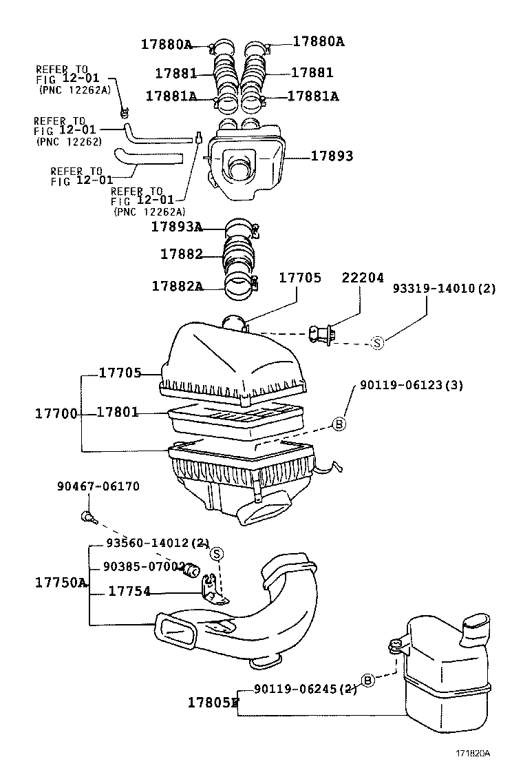 17700-20100 CLEANER ASSY, AIR product image