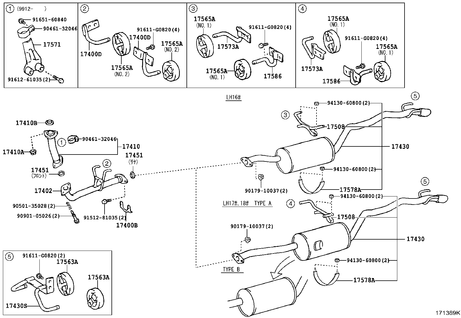 17430-5B300 PIPE ASSY, EXHAUST, TAIL product image