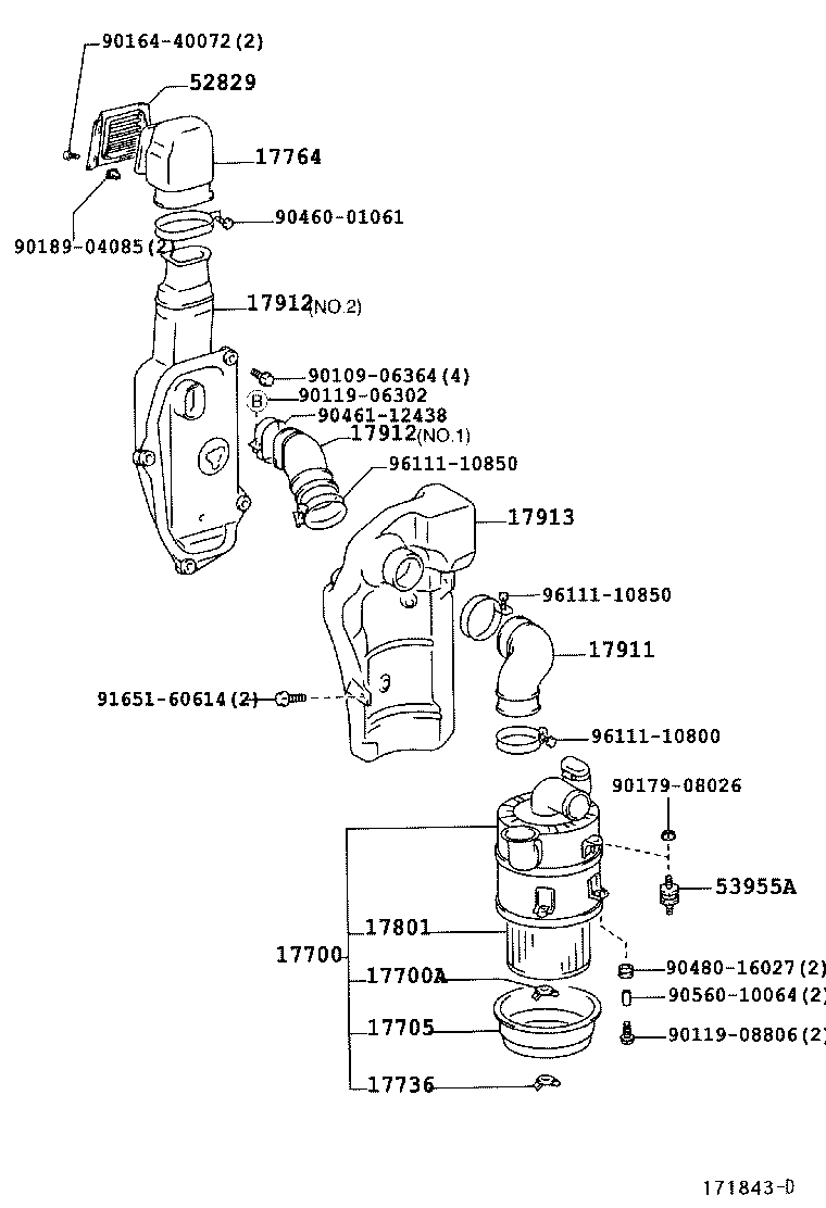 17705-67010 CAP SUB-ASSY, AIR CLEANER product image