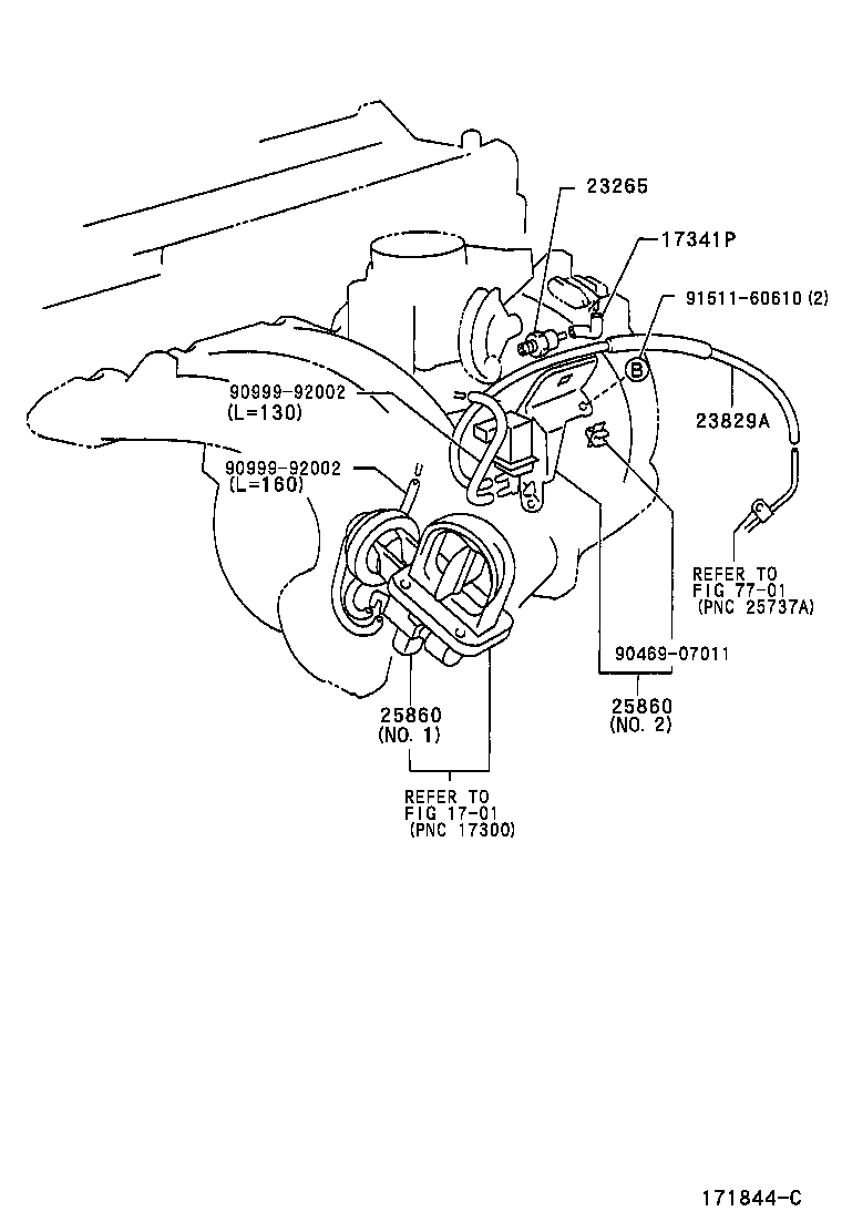 17341-46200 HOSE, NO.1(FOR IDLE-UP) product image
