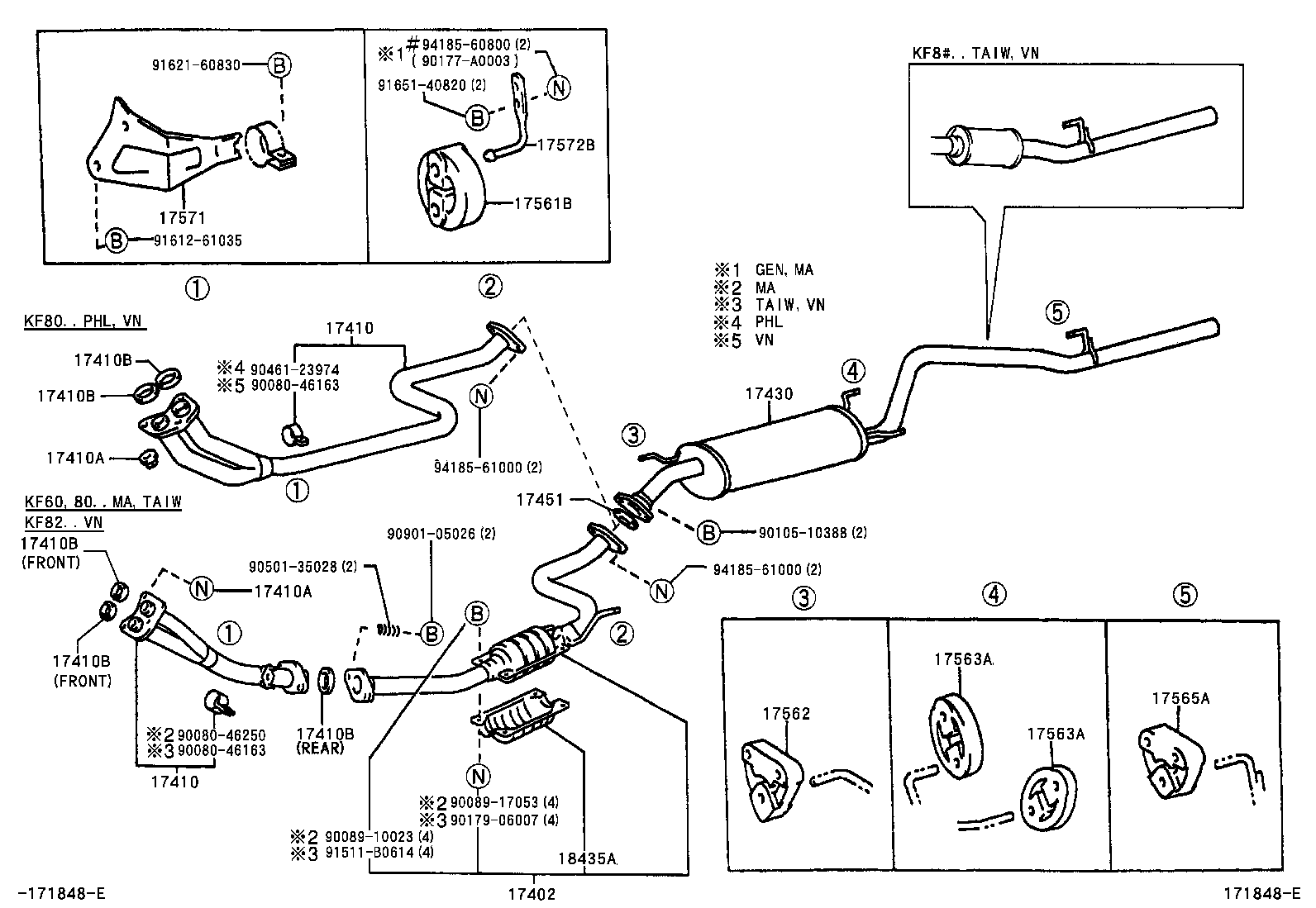 17405-05010 PIPE ASSY, EXHAUST, TAIL product image
