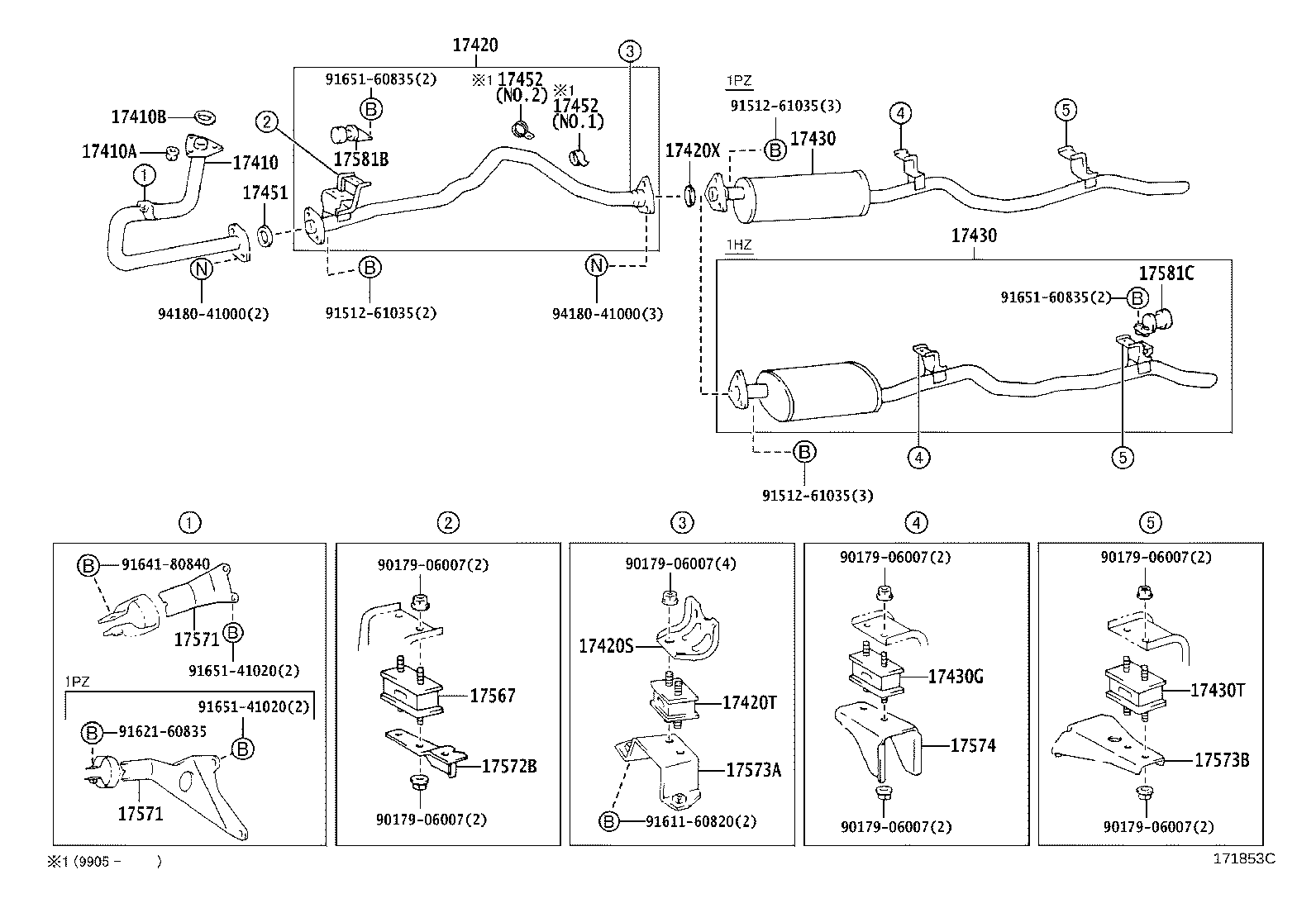 17405-35142 PIPE ASSY, EXHAUST, TAIL product image