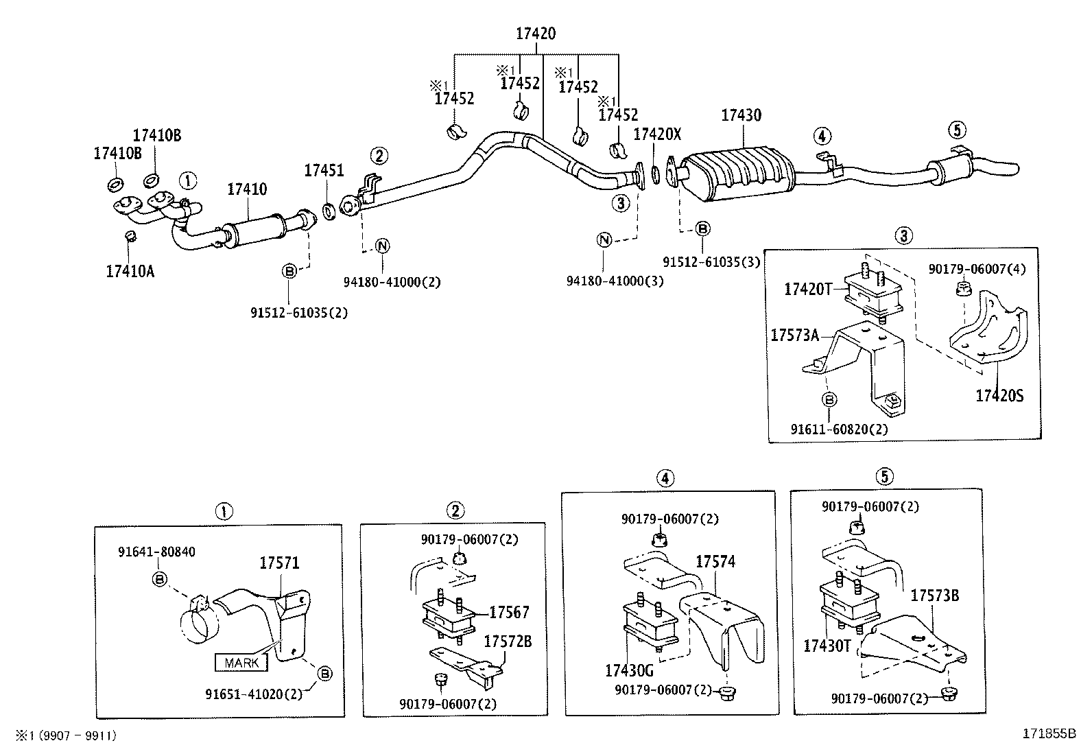 17405-35142 PIPE ASSY, EXHAUST, TAIL product image