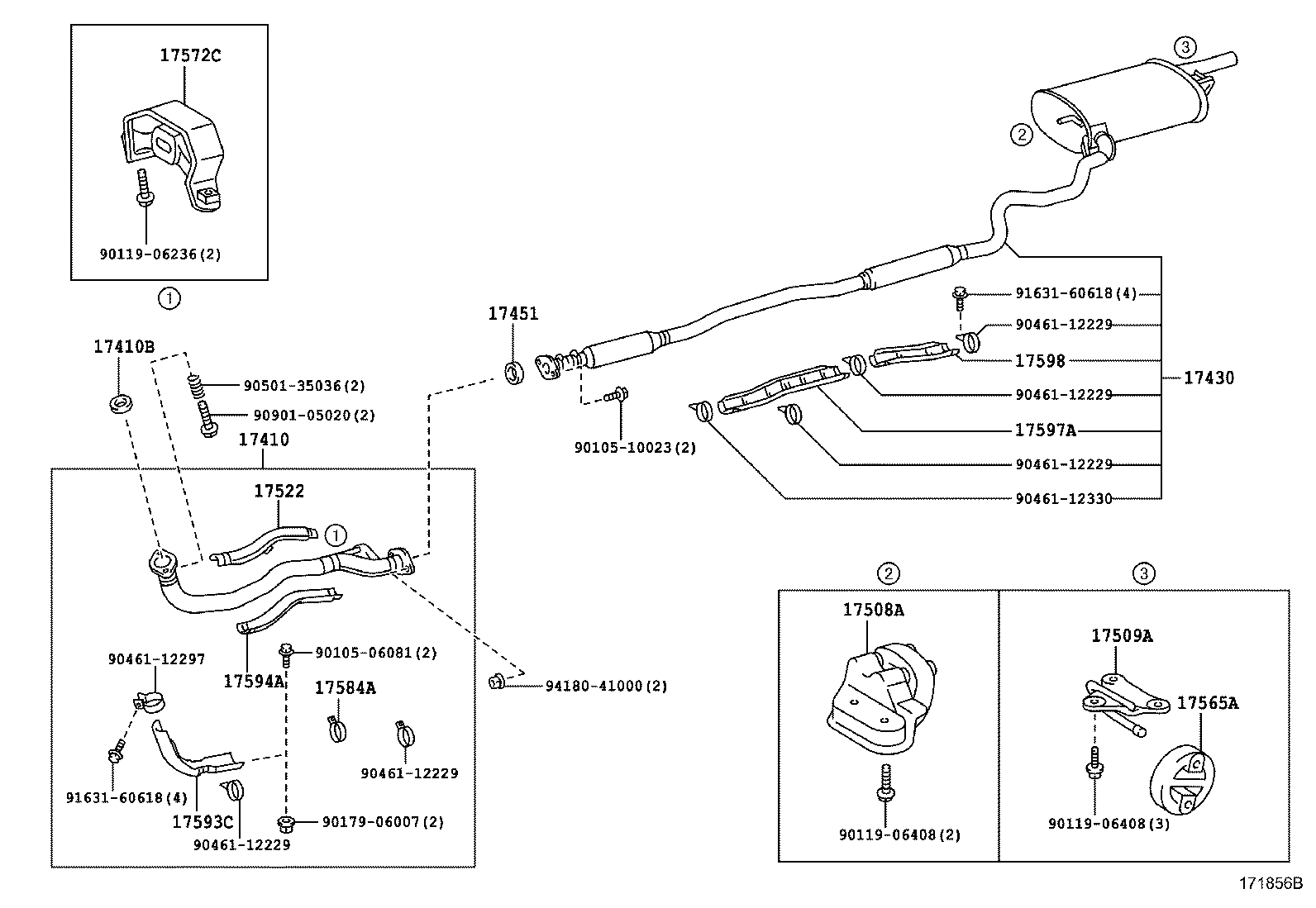 17430-1D130 PIPE ASSY, EXHAUST, TAIL product image