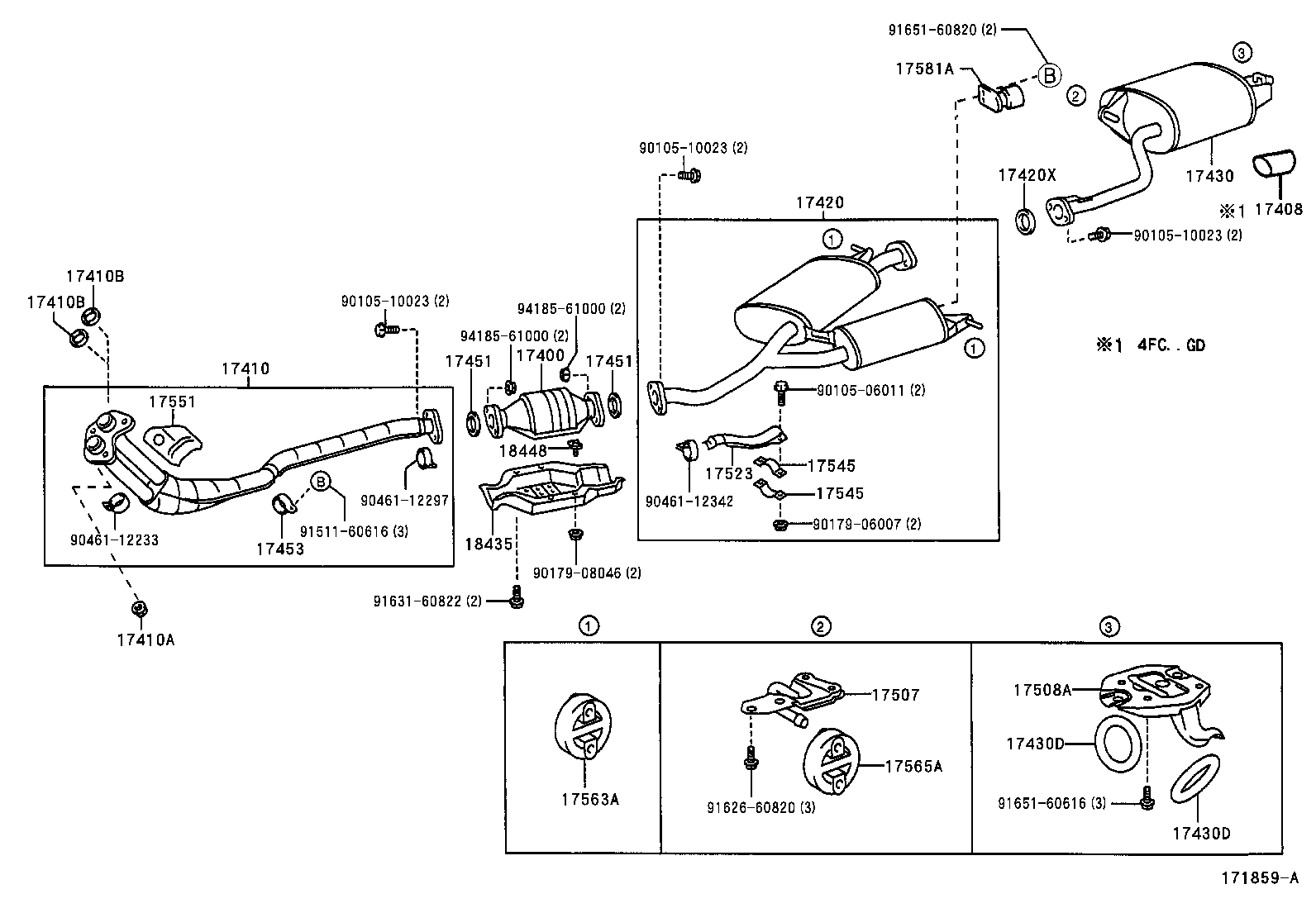 17430-46320 PIPE ASSY, EXHAUST, TAIL product image