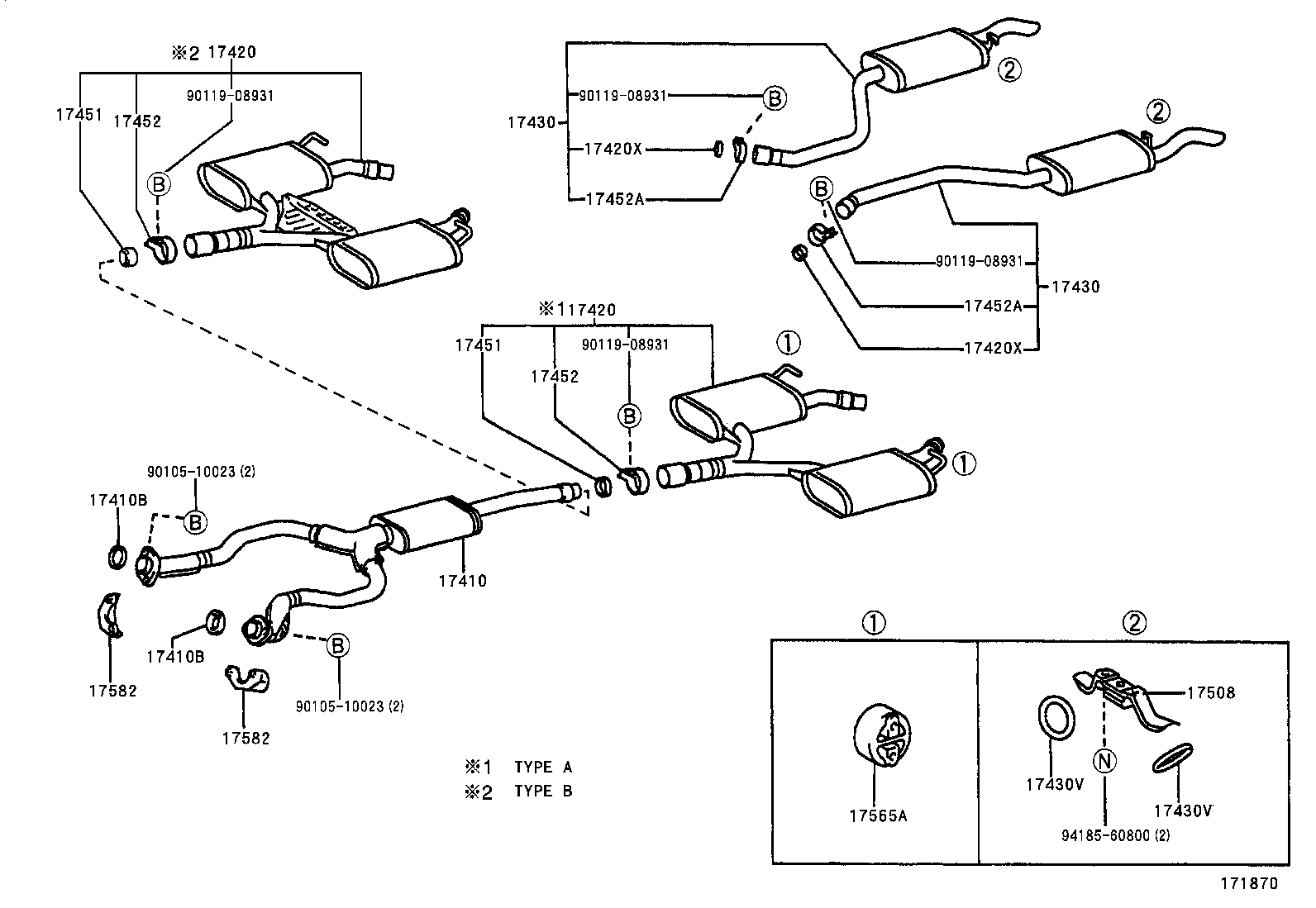 17430-32040 PIPE ASSY, EXHAUST, TAIL product image