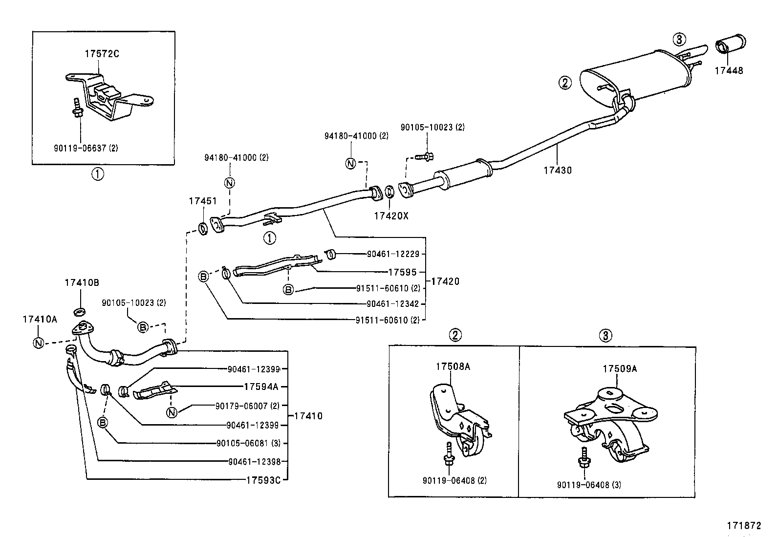 17430-6A030 PIPE ASSY, EXHAUST, TAIL product image