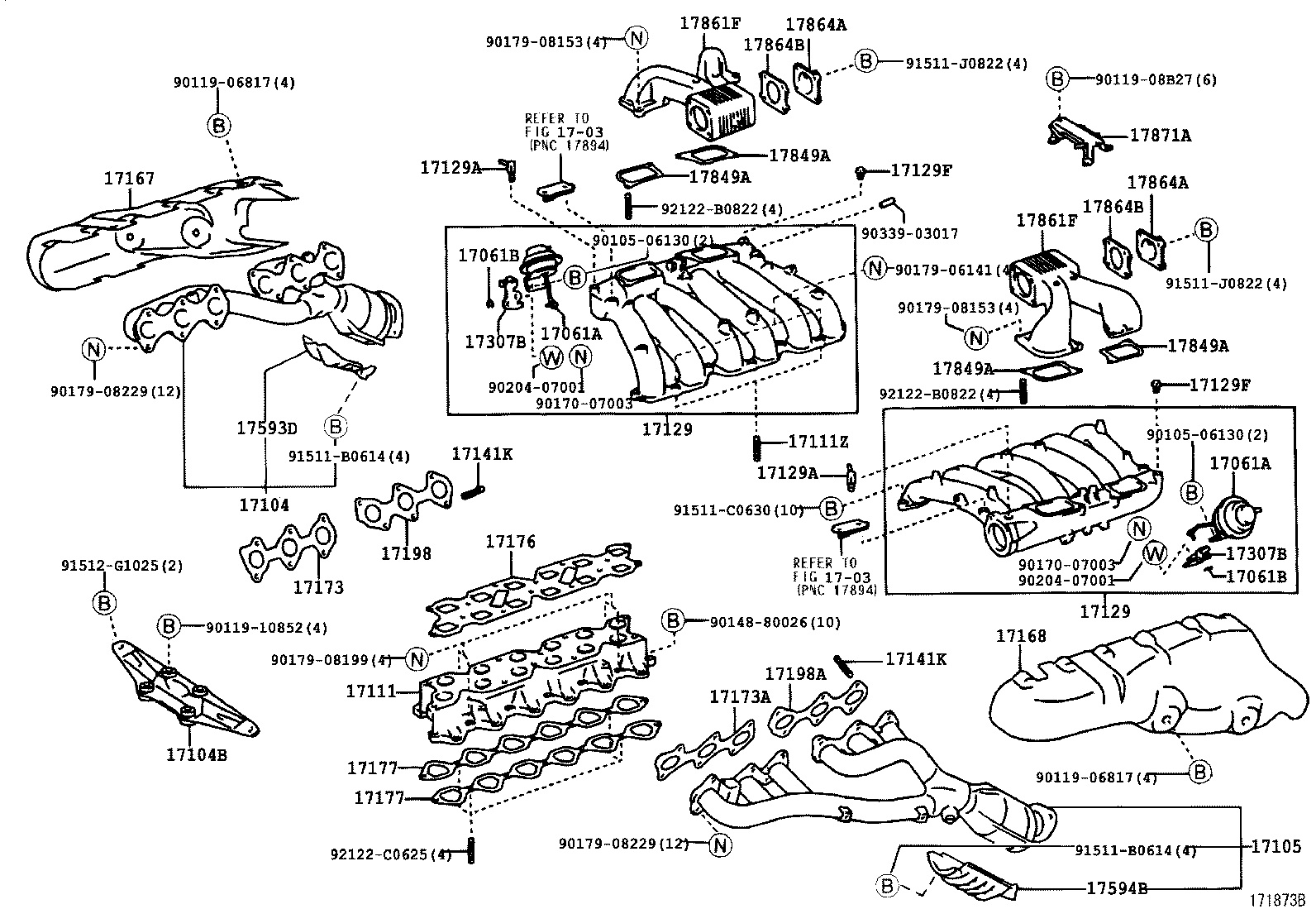 17111-32050 MANIFOLD, INTAKE product image