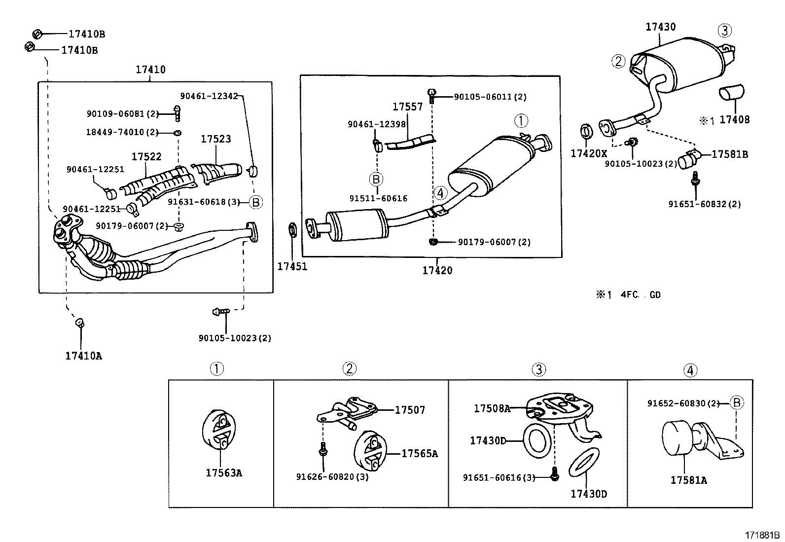17430-46320 PIPE ASSY, EXHAUST, TAIL product image
