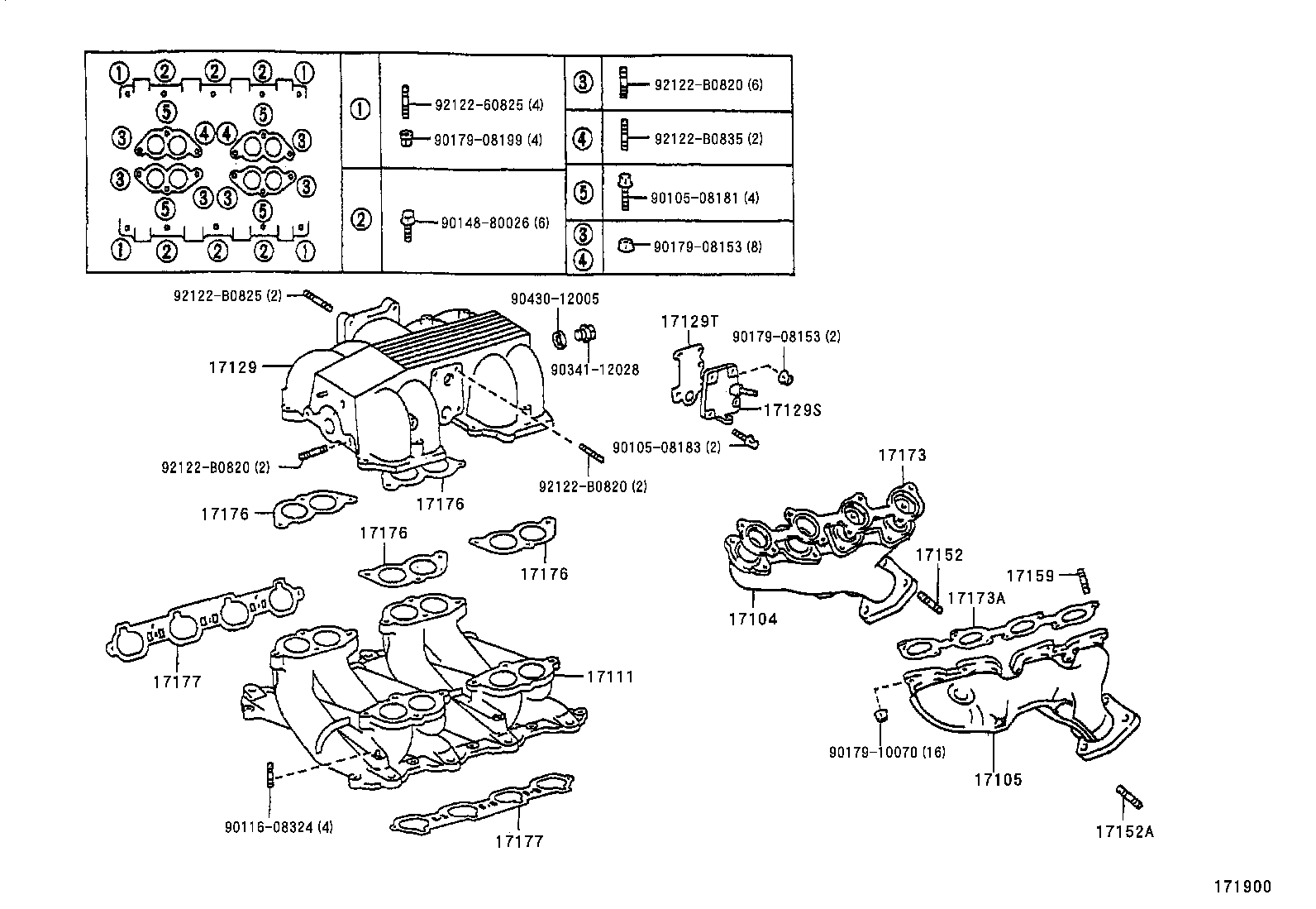 17167-50060 INSULATOR, EXHAUST MANIFOLD HEAT, NO.1 product image