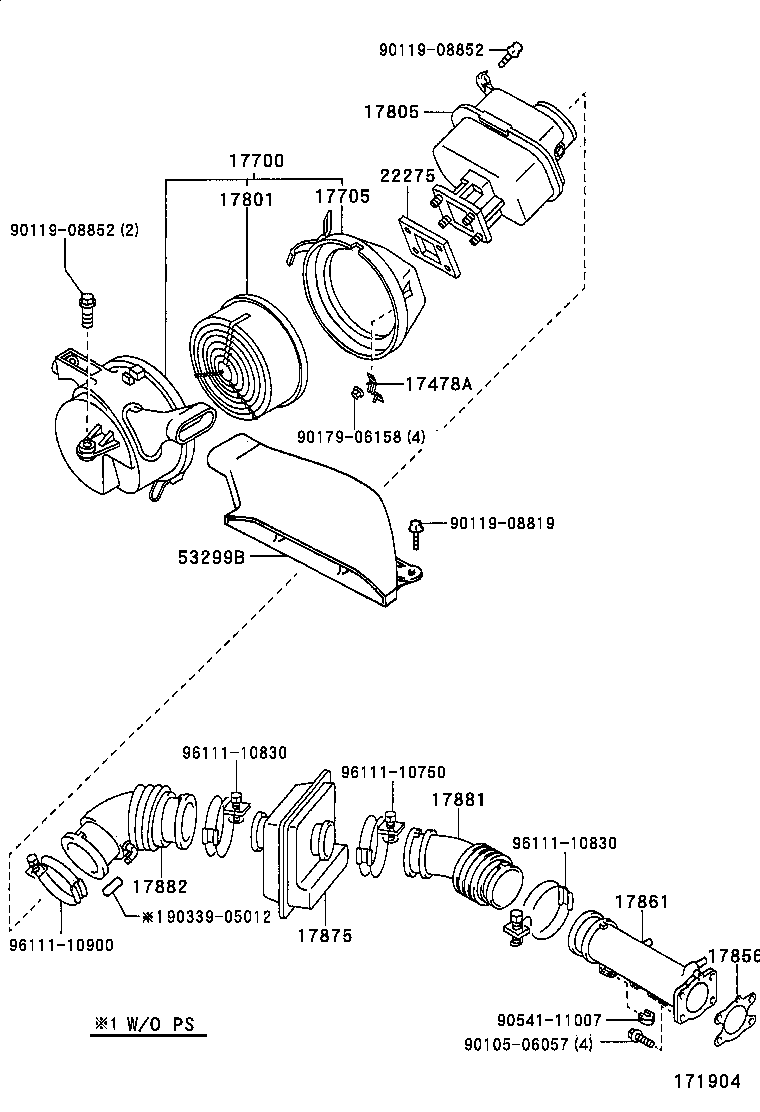 17705-73130 CAP SUB-ASSY, AIR CLEANER product image