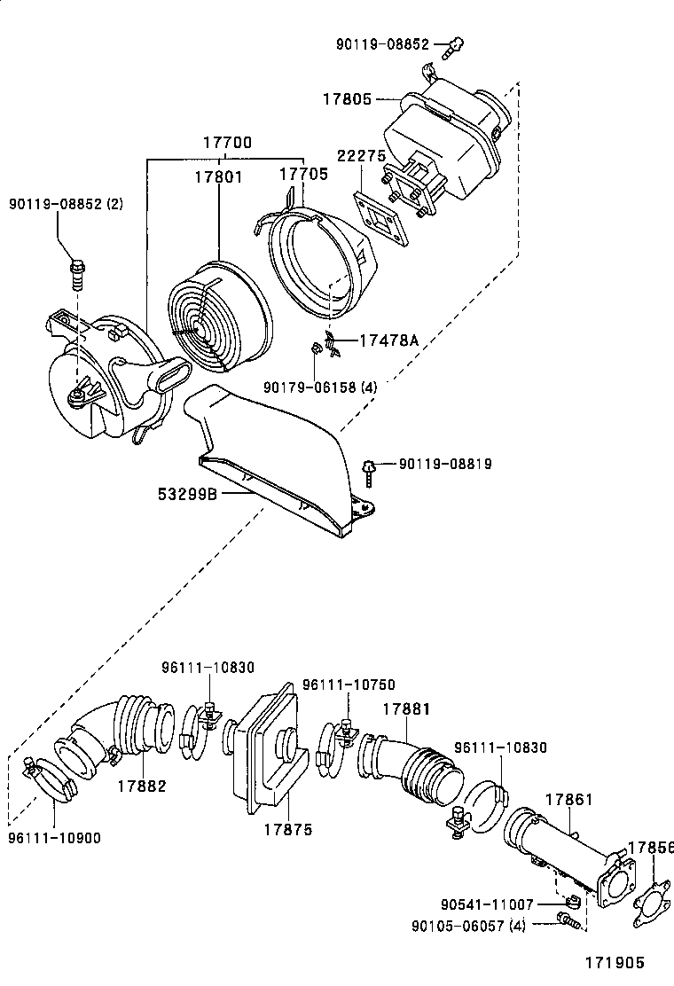 17875-50050 PIPE, INTAKE AIR CONNECTOR product image