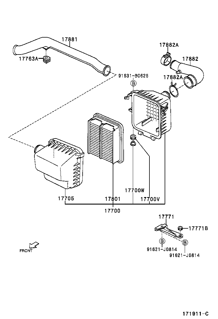 17705-97201 CAP SUB-ASSY, AIR CLEANER product image