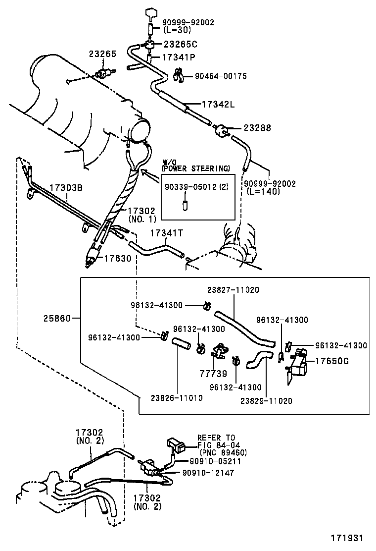17303-11820 PIPE SUB-ASSY, AIR, NO.1 product image