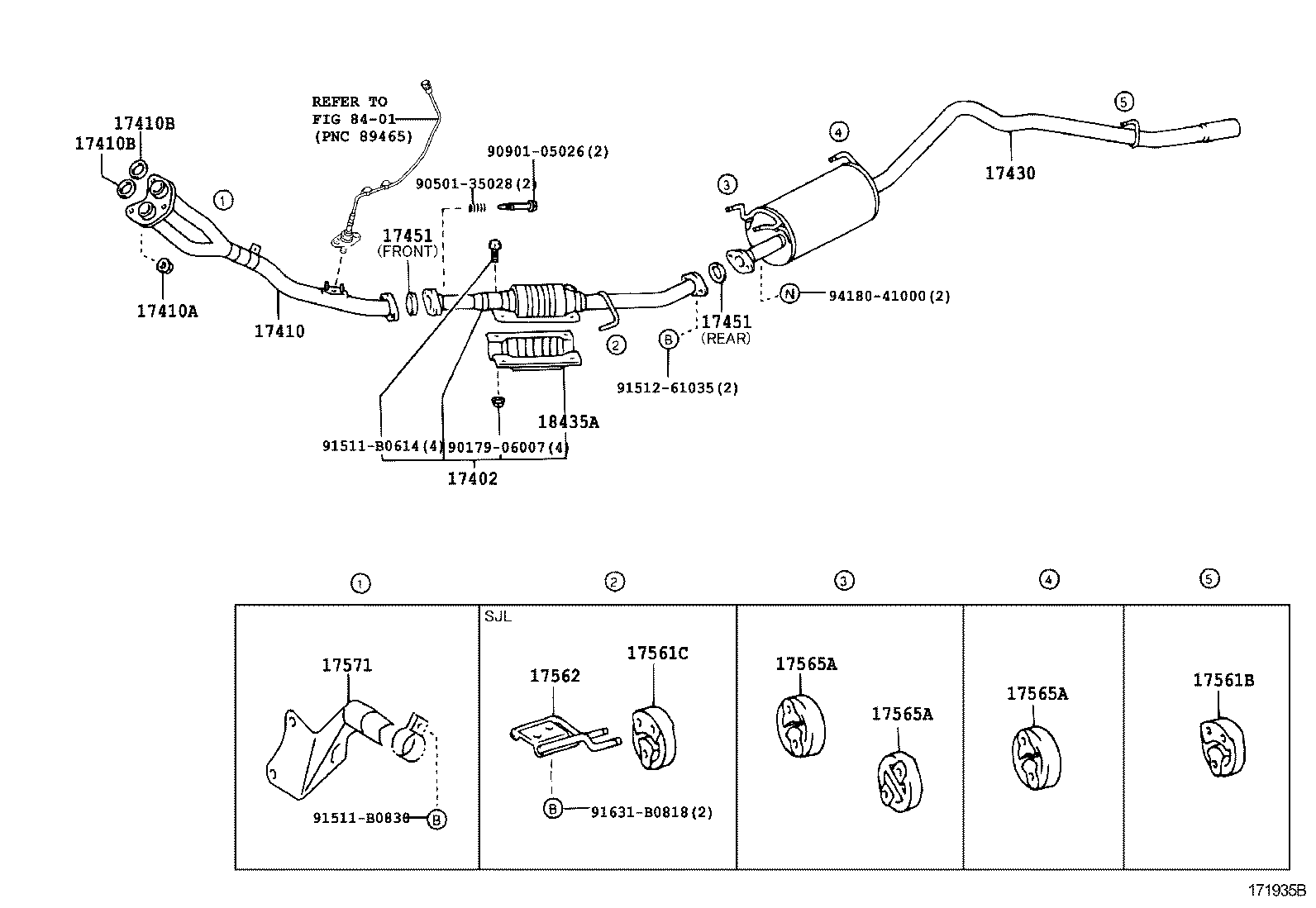 17430-13510 PIPE ASSY, EXHAUST, TAIL product image