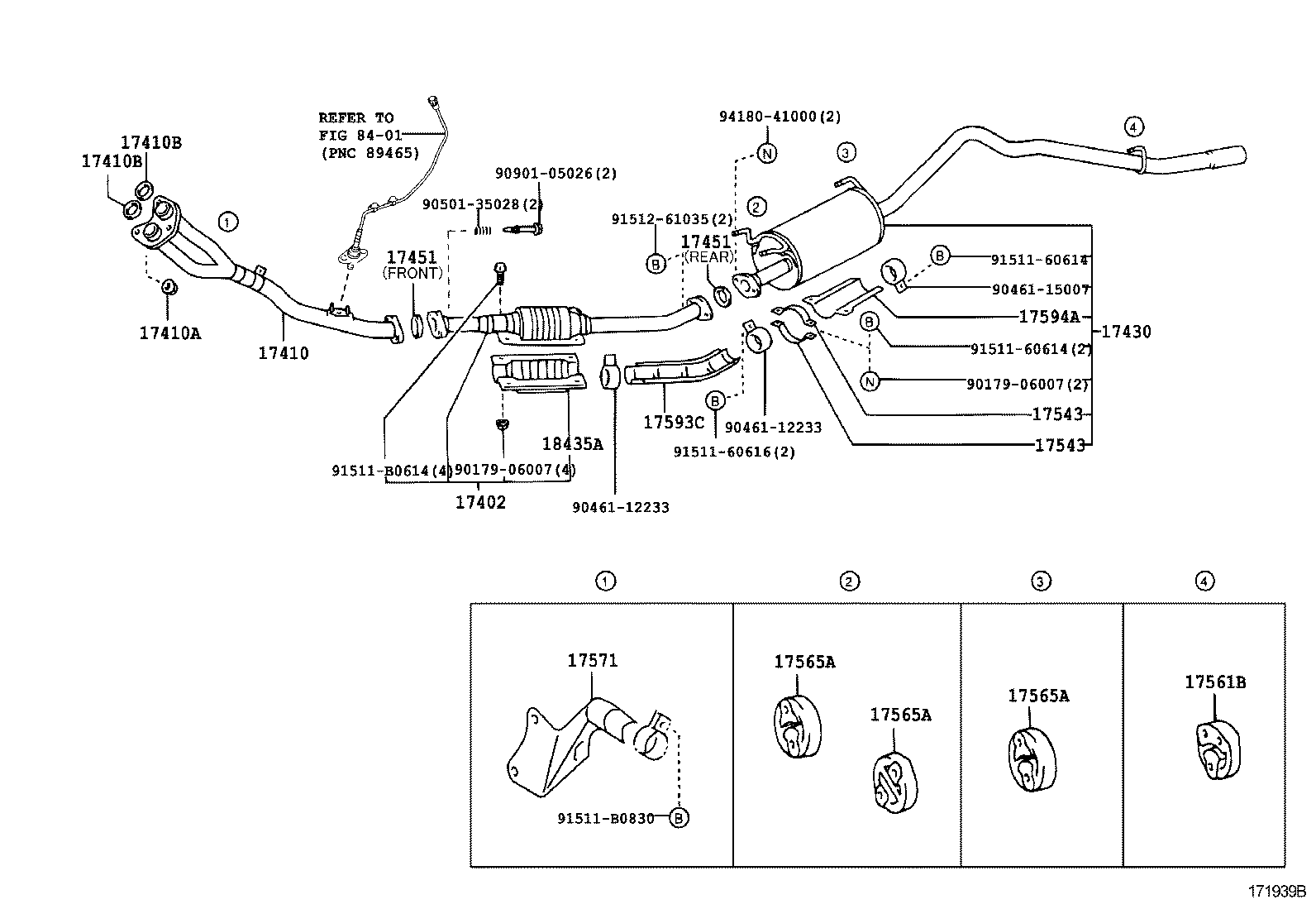 17430-13560 PIPE ASSY, EXHAUST, TAIL product image