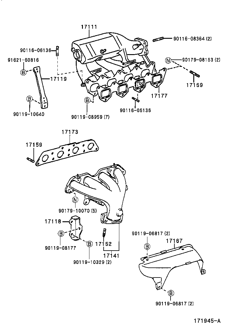17139-15060 STAY, MANIFOLD, NO.2 product image