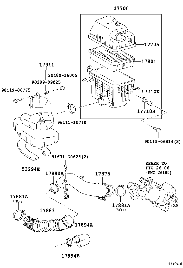 17700-64370 CLEANER ASSY, AIR product image