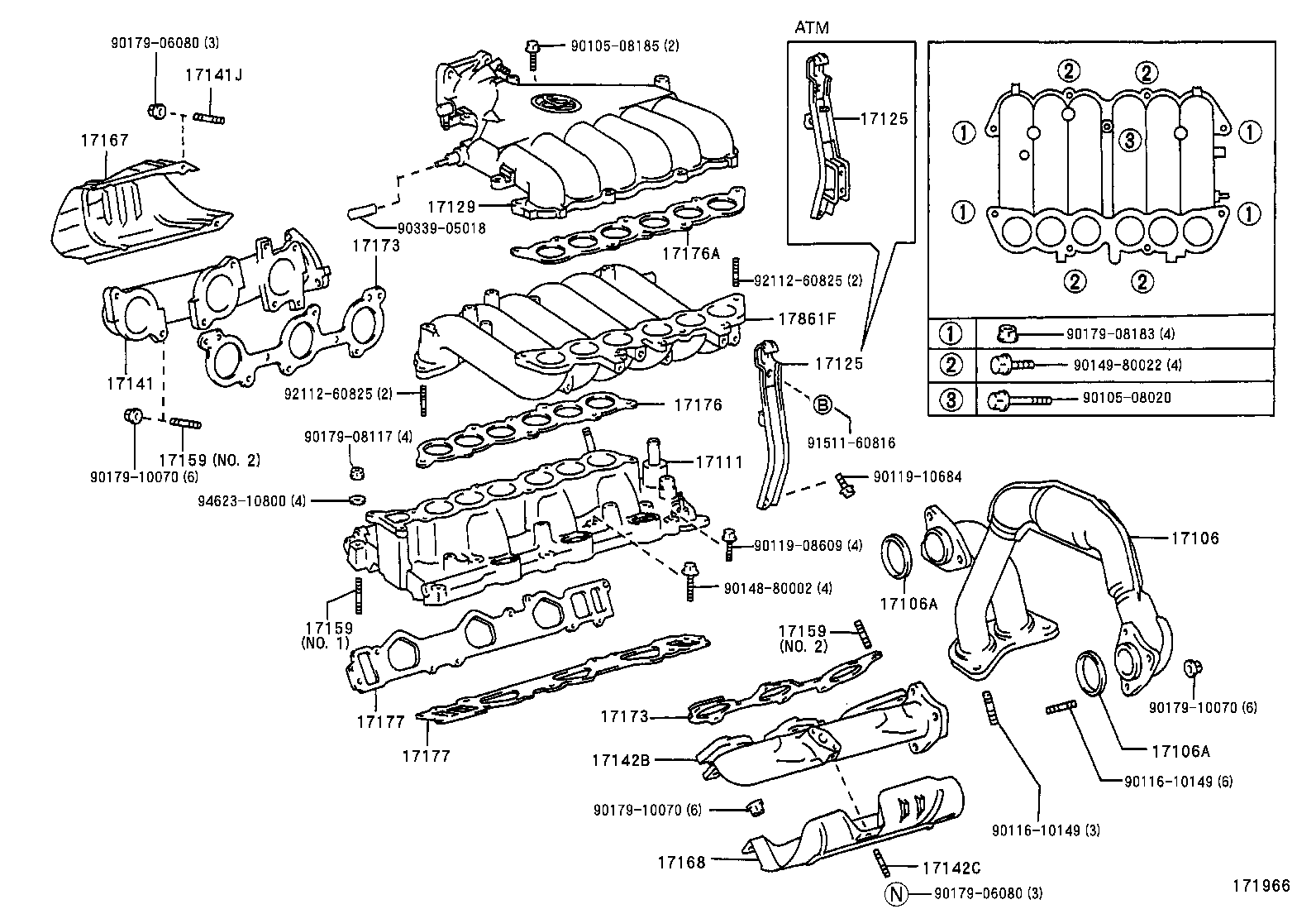 17167-50110 INSULATOR, EXHAUST MANIFOLD HEAT, NO.1 product image