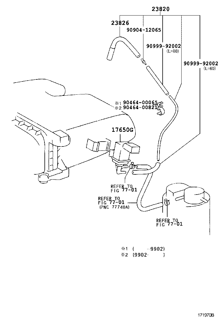23826-23010 HOSE, FUEL VAPOR FEED, NO.1 product image
