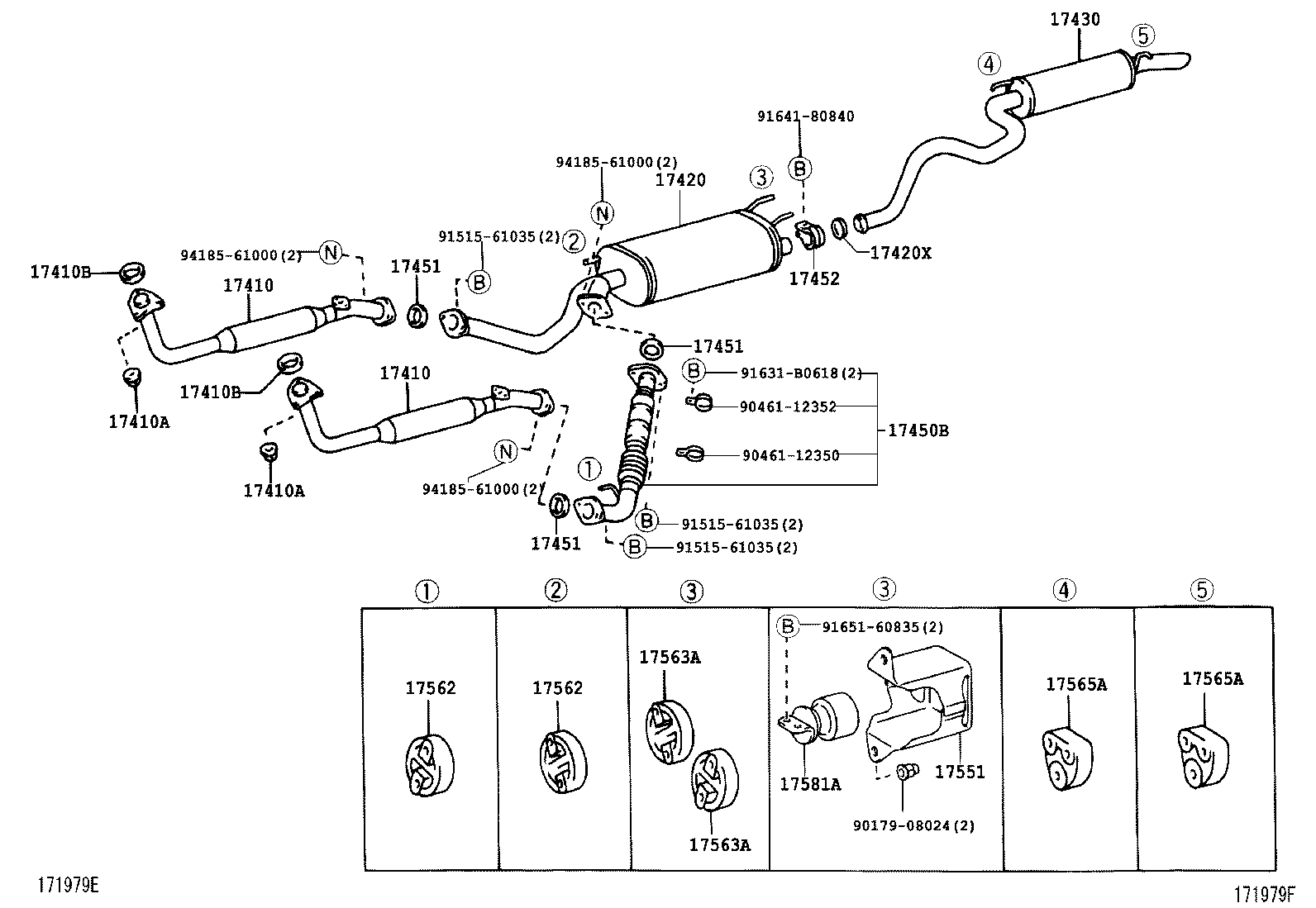 17405-17230 PIPE ASSY, EXHAUST, TAIL product image