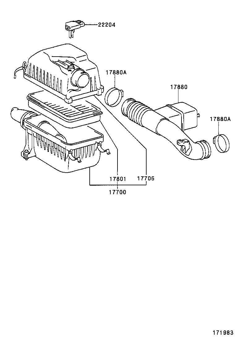 22204-0F010 METER SUB-ASSY, INTAKE AIR FLOW product image