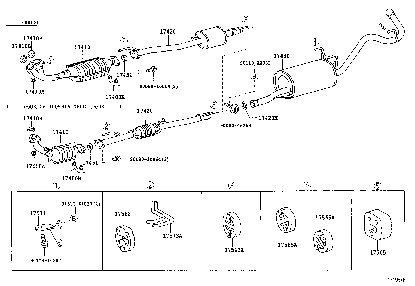 17405-07010 PIPE ASSY, EXHAUST, TAIL product image
