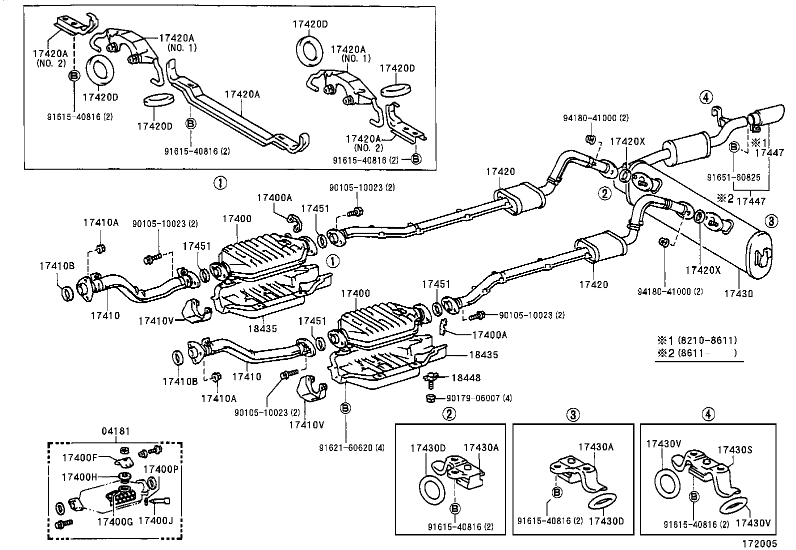17404-52030 PIPE ASSY, EXHAUST, CENTER product image