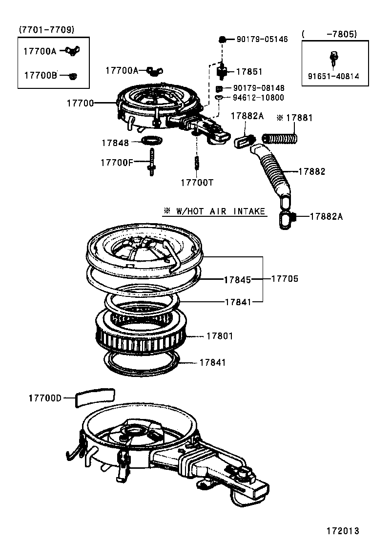 17705-38012 CAP SUB-ASSY, AIR CLEANER product image