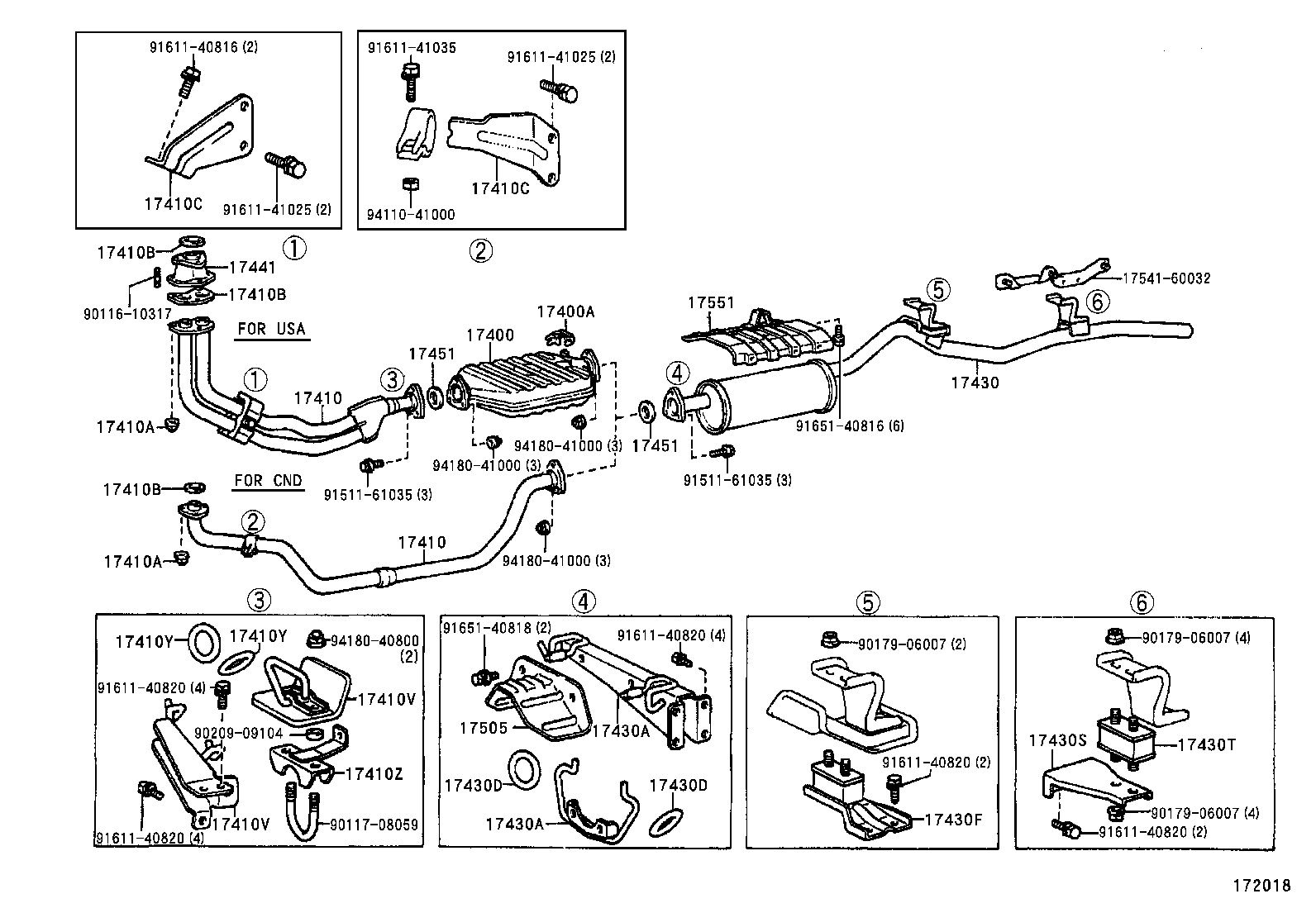 17430-61090 PIPE ASSY, EXHAUST, TAIL product image
