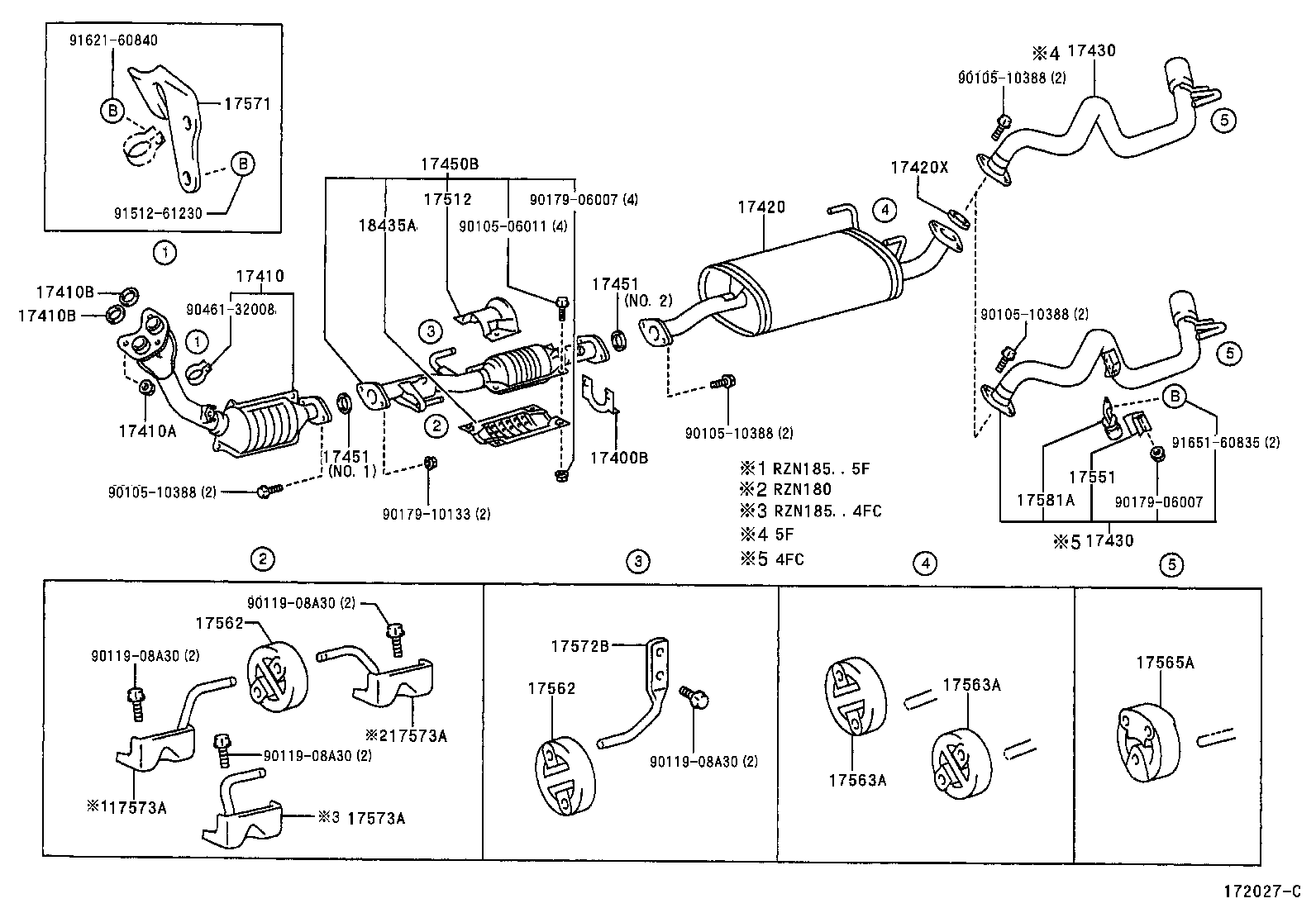17405-62030 PIPE ASSY, EXHAUST, TAIL product image